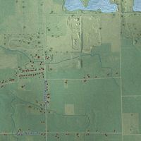 Second close-up of the map of Bingham, Clinton County, Michigan print showing more streets and buildings