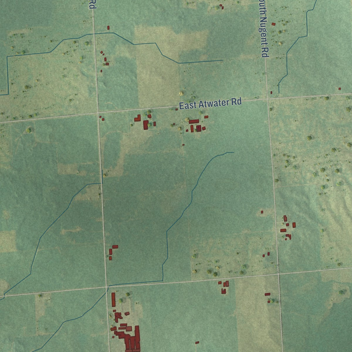 Second close-up of the map of Bingham, Huron County, Michigan print showing more streets and buildings