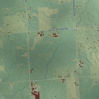 Second close-up of the map of Bingham, Huron County, Michigan print showing more streets and buildings