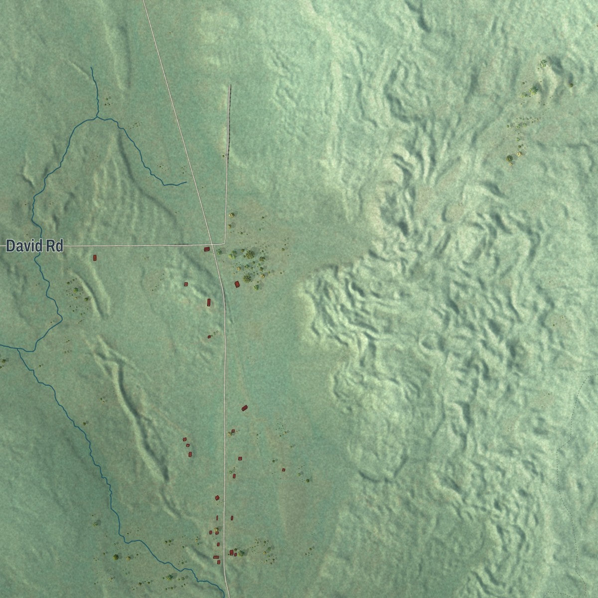 Second close-up of the map of Birch, Wisconsin print showing more streets and buildings