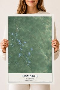 Map of Bismarck, Michigan, 18 x 24 inch unframed archival matte print