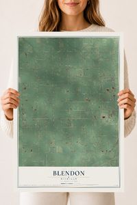 Map of Blendon, Michigan, 18 x 24 inch unframed archival matte print