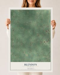 Map of Blendon, Michigan, 24 x 36 inch unframed archival matte print