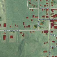Second close-up of the map of Bloomingdale, Michigan print showing more streets and buildings