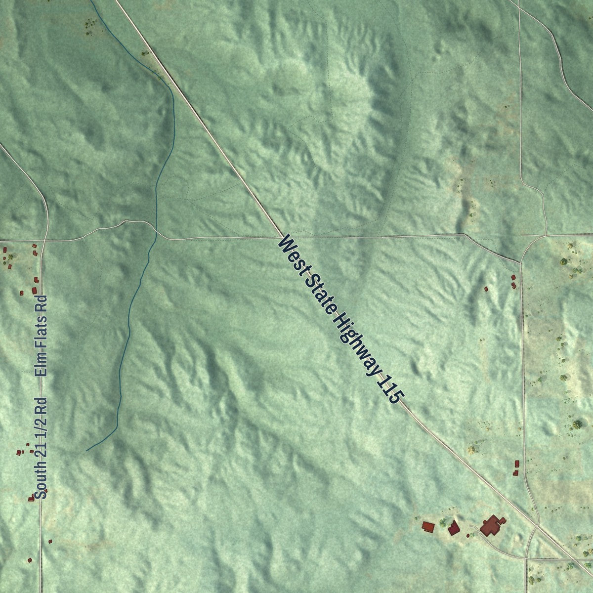 Close-up of the map of Boon, Michigan print showing street and building detail