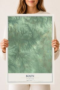 Map of Boon, Michigan, 18 x 24 inch unframed archival matte print