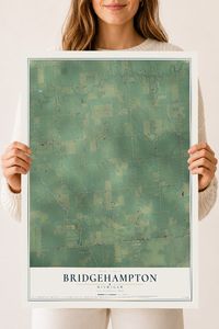 Map of Bridgehampton, Michigan, 18 x 24 inch unframed archival matte print
