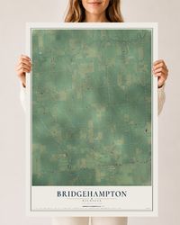 Map of Bridgehampton, Michigan, 24 x 36 inch unframed archival matte print