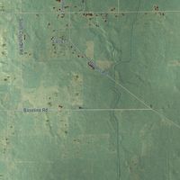Second close-up of the map of Brookfield, Eaton County, Michigan print showing more streets and buildings