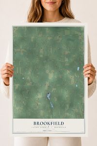 Map of Brookfield, Eaton County, Michigan, 18 x 24 inch unframed archival matte print