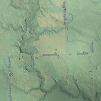 Close-up of the map of Burleigh, Michigan print showing street and building detail