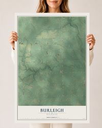 Map of Burleigh, Michigan, 24 x 36 inch unframed archival matte print