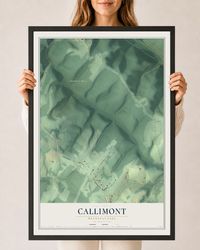 Map of Callimont, Pennsylvania, 24 x 36 inch print in a black wood frame