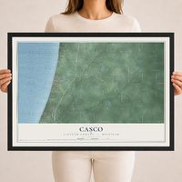 Map of Casco, Allegan County, Michigan, 18 x 24 inch print in a black wood frame