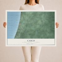 Map of Casco, Allegan County, Michigan, 24 x 36 inch unframed archival matte print