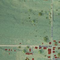 Second close-up of the map of Chatham, Michigan print showing more streets and buildings