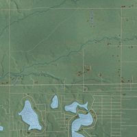 Second close-up of the map of Cherry Valley, Michigan print showing more streets and buildings
