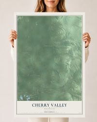 Map of Cherry Valley, Michigan, 24 x 36 inch unframed archival matte print