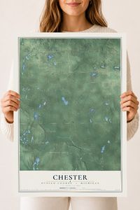 Map of Chester, Otsego County, Michigan, 18 x 24 inch unframed archival matte print