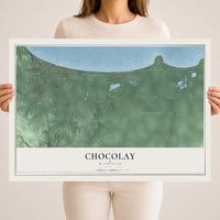 Map of Chocolay, Michigan, 18 x 24 inch unframed archival matte print