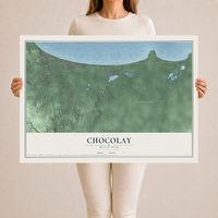 Map of Chocolay, Michigan, 24 x 36 inch unframed archival matte print