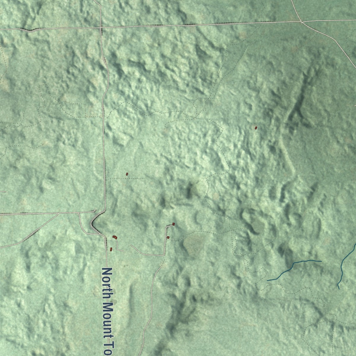 Close-up of the map of Clinton, Oscoda County, Michigan print showing street and building detail