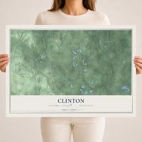 Map of Clinton, Oscoda County, Michigan, 18 x 24 inch unframed archival matte print