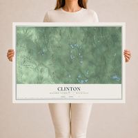 Map of Clinton, Oscoda County, Michigan, 24 x 36 inch unframed archival matte print