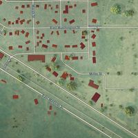 Second close-up of the map of Coleman, Michigan print showing more streets and buildings