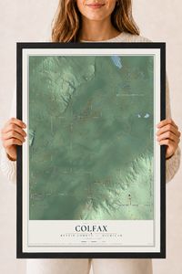 Map of Colfax, Benzie County, Michigan, 18 x 24 inch print in a black wood frame
