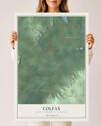 Map of Colfax, Benzie County, Michigan, 24 x 36 inch unframed archival matte print