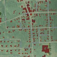 Close-up of the map of Concord, Michigan print showing street and building detail