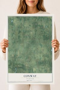 Map of Conway, Michigan, 18 x 24 inch unframed archival matte print