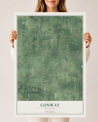 Map of Conway, Michigan, 24 x 36 inch unframed archival matte print