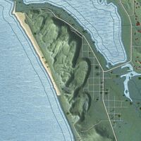 Close-up of the map of Crystal Lake, Michigan print showing street and building detail