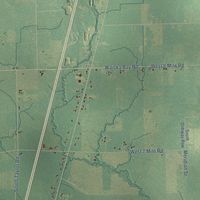 Second close-up of the map of Dafter, Michigan print showing more streets and buildings