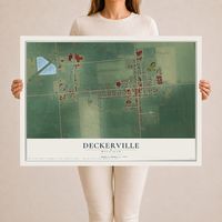 Map of Deckerville, Michigan, 24 x 36 inch unframed archival matte print