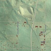 Second close-up of the map of Dorr, Michigan print showing more streets and buildings