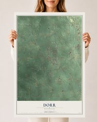 Map of Dorr, Michigan, 24 x 36 inch unframed archival matte print