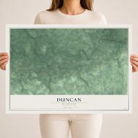 Map of Duncan, Michigan, 18 x 24 inch unframed archival matte print