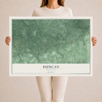 Map of Duncan, Michigan, 24 x 36 inch unframed archival matte print