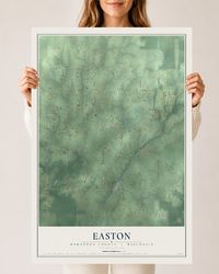 Map of Easton, Marathon County, Wisconsin, 24 x 36 inch unframed archival matte print