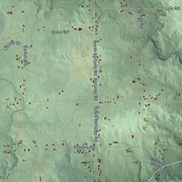 Second close-up of the map of Easton, Michigan print showing more streets and buildings