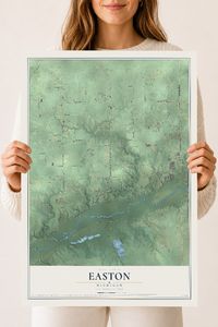 Map of Easton, Michigan, 18 x 24 inch unframed archival matte print
