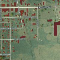Second close-up of the map of Edmore, Michigan print showing more streets and buildings