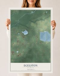 Map of Egelston, Michigan, 24 x 36 inch unframed archival matte print