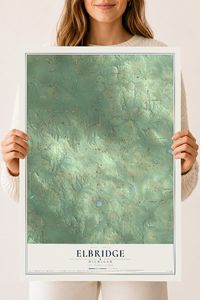 Map of Elbridge, Michigan, 18 x 24 inch unframed archival matte print