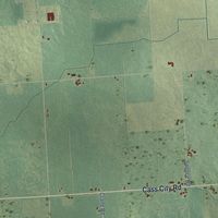 Second close-up of the map of Elkland, Michigan print showing more streets and buildings