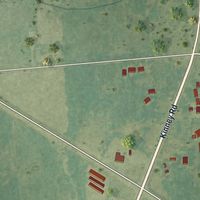 Second close-up of the map of Emmett, Michigan print showing more streets and buildings
