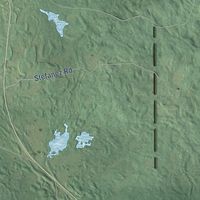 Second close-up of the map of Enterprise, Wisconsin print showing more streets and buildings